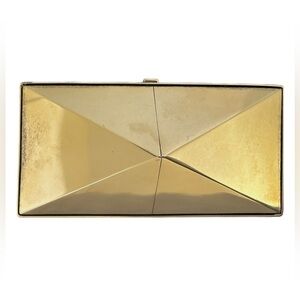 Donna Karan Collection Gold Geometric Clutch